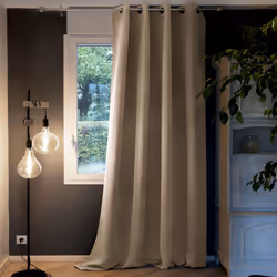 Rideau Occultant 140x280 cm Doublure polaire Polyester Lin