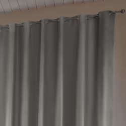 Rideau Occultant 280x260 cm Doublure polaire Polyester Gris Clair