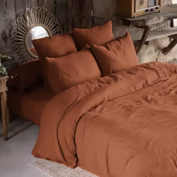 Planete Discount PD15724, Orange, Orange, Lavage en machine, 40 °C, Oeko-Tex, 200 x 200 cm