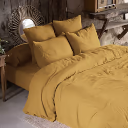 Planete Discount PD15733, Jaune, Jaune, Lavage en machine, 40 °C, Oeko-Tex, 140 x 200 cm