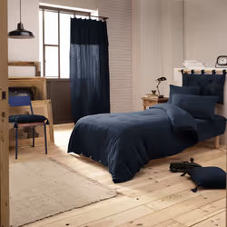 Planete Discount PD15745, Bleu, Bleu Foncé, Lavage en machine, 40 °C, Oeko-Tex, 140 x 200 cm
