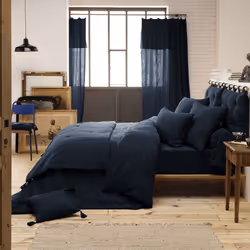 Planete Discount PD15746, Bleu, Bleu Foncé, Lavage en machine, 40 °C, Oeko-Tex, 220 x 240 cm