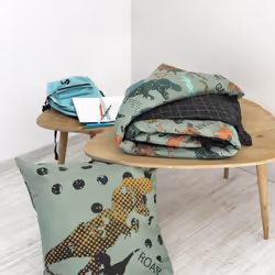 Housse de couette 140x200 + 1 taie d'oreiller 63x63 cm Coton Trias