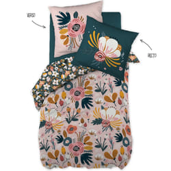 Parure de lit housse de couette avec taie d'oreiller 100% Coton 57 fils Champetre - PD15157-240