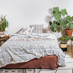 Parure de lit housse de couette avec taie d'oreiller 100% Coton 57 fils Ethnic - PD15158-240