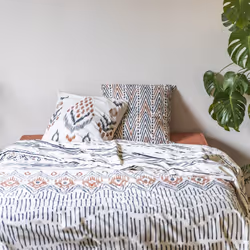 Parure de lit housse de couette avec taie d'oreiller 100% Coton 57 fils Ethnic - PD15158-240