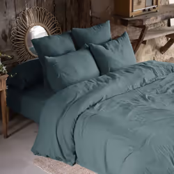Planete Discount PD15789, Bleu, Bleu, Lavage en machine, 40 °C, Oeko-Tex, 220 x 240 cm