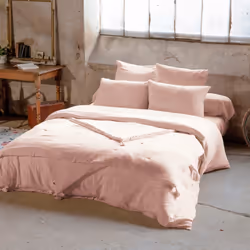 Planete Discount PD15650 Taie d'oreiller Rose 50 x 70 cm Coton