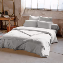 Planete Discount PD15638 Taie d'oreiller Gris 60 x 60 cm Coton