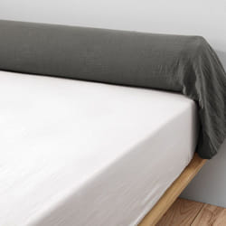 Planete Discount PD15636 Taie d'oreiller Anthracite 85 x 185 cm Coton