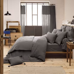 Planete Discount PD15636 Taie d'oreiller Anthracite 85 x 185 cm Coton