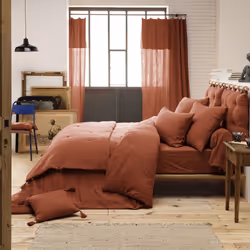 Planete Discount PD15642 Taie d'oreiller Orange 85 x 185 cm Coton