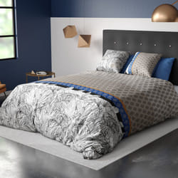 Housse de couette et taie d'oreiller 100% Coton 57 fils Toki - PD10770-240