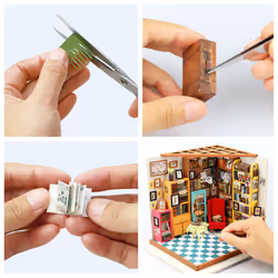 RoboTime DG102 maison miniature et coin livre DIY Maison miniature bricolée - Vue supplémentaire 11