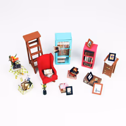 RoboTime DG102 maison miniature et coin livre DIY Maison miniature bricolée - Vue supplémentaire 12