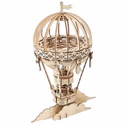 DAM Montgolfière. Modèle 3D réaliste avec beaucoup de détails, 140 pièces. Beige