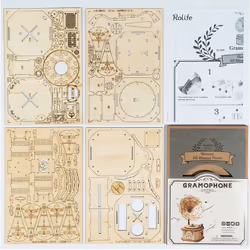 ROBOTIME Gramophone Puzzle 3D 122 pièce(s) Musique - Vue supplémentaire 7