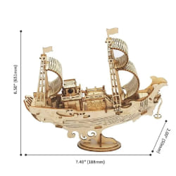 DAM Navire diplomatique japonais. Modèle 3D réaliste avec beaucoup de détails, 91 pièces. Beige