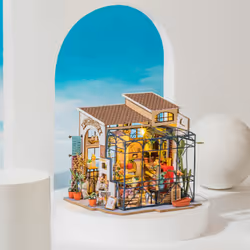 RoboTime DG145 maison miniature et coin livre DIY Maison miniature bricolée