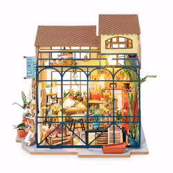 RoboTime DG145 maison miniature et coin livre DIY Maison miniature bricolée