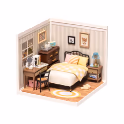 ROBOTIME Sweet Dream Bedroom, Maison miniature bricolée, Garçon/Fille, 8 an(s), Adulte/Enfant, Multicolore, Plastique