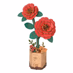 ROBOTIME Red Camellia, 113 pièce(s), Flora, 8 an(s)