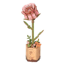 ROBOTIME Pink Rose Puzzle 3D 104 pièce(s) Flora