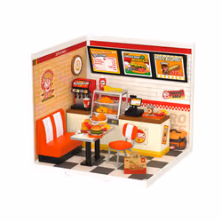 ROBOTIME Yum Yum Burgers, Maison miniature bricolée, Garçon/Fille, 8 an(s), Adulte/Enfant, Multicolore, Plastique
