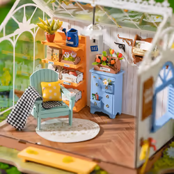 RoboTime DG163 maison miniature et coin livre DIY DIY miniature house