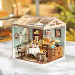 ROBOTIME Sweet Sips Tea Maison miniature bricolée