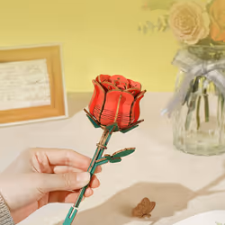 ROBOTIME Red Carnation Puzzle 3D 124 pièce(s) Flora
