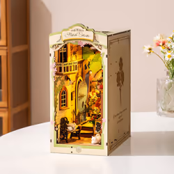 RoboTime TGB09 maison miniature et coin livre DIY Coin livres DIY