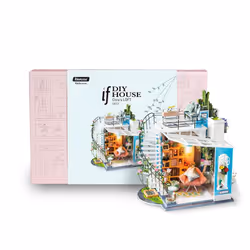 RoboTime DG12 maison miniature et coin livre DIY Maison miniature bricolée - Vue supplémentaire 5