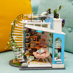 RoboTime DG12 maison miniature et coin livre DIY Maison miniature bricolée - Vue supplémentaire 7
