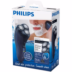 Philips AquaTouch AT620/14 rasoir pour homme Rasoir rotatif Tondeuse Noir, Bleu