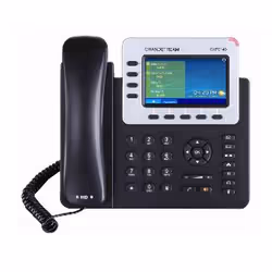 Grandstream Networks GXP-2140, Téléphone IP, Noir, Combiné filaire, 4 lignes, 2000 entrées, TFT