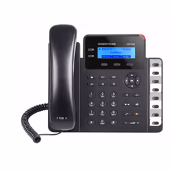 Grandstream Networks GXP1628, Téléphone DECT, Haut-parleur, 500 entrées, Noir