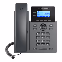 Grandstream Networks GRP2602P, Téléphone IP, Noir, Combiné sans fil, 2 lignes, 2000 entrées, LCD
