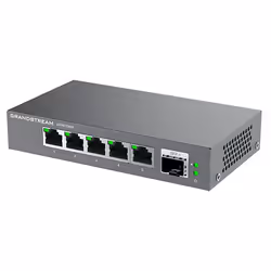 Grandstream Networks GWN7701P commutateur réseau Non-géré Gigabit Ethernet (10/100/1000) Connexion Ethernet, supportant l'alimentation via ce port (PoE) Noir