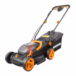 WORX WG779E, Tondeuse à gazon poussée, 280 m², 34 cm, 30 L, 90 dB, Noir, Orange