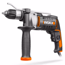WORX WX318, Perceuse à poignée pistolet, Sans clé, 1,3 cm, 3000 tr/min, 3,2 cm, 1,3 cm