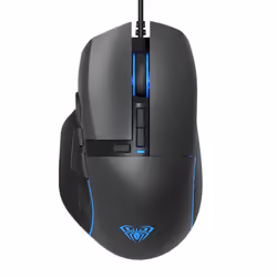 AULA F808 Souris gamer 10 boutons avec programmation macro 4200 DPI optique filaire USB rétroéclairage LED