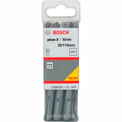 Mèches BOSCH 2608831115 SDS plus-3 Matériaux appropriés : béton ; briques de chaux et de sable ; Brique pleine ; bloc de cons ...