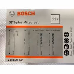 Ensemble de forets et ciseaux Bosch; SDS-Plus 11 pcs