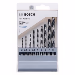 Jeu de forets en métal Bosch HSS PointTeQ; 2-8 mm; 9 unités