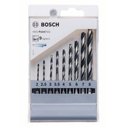Jeu de forets en métal Bosch HSS PointTeQ; 2-8 mm; 9 unités