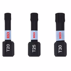Peu de tournevis Bosch Impact Control; T20/25/30; 25 mm; 3 unités