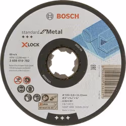Disque abrasif Bosch Standard for Metal 2608619782; 125x22,23 mm; X-Lock