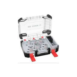 9x Set de scie de couronne pro Multi Material Power Change Plus - Mallette transparente (pour bois tendre, placoplâtre, ø 19, 25, 30, 35, 40, 68 mm,
