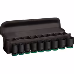 Jeu de douilles impact PRO, 1/2", standard, 9‑pcs. Vissage robuste des vis ! Acier au chrome-molybdène pour une résistance au ...